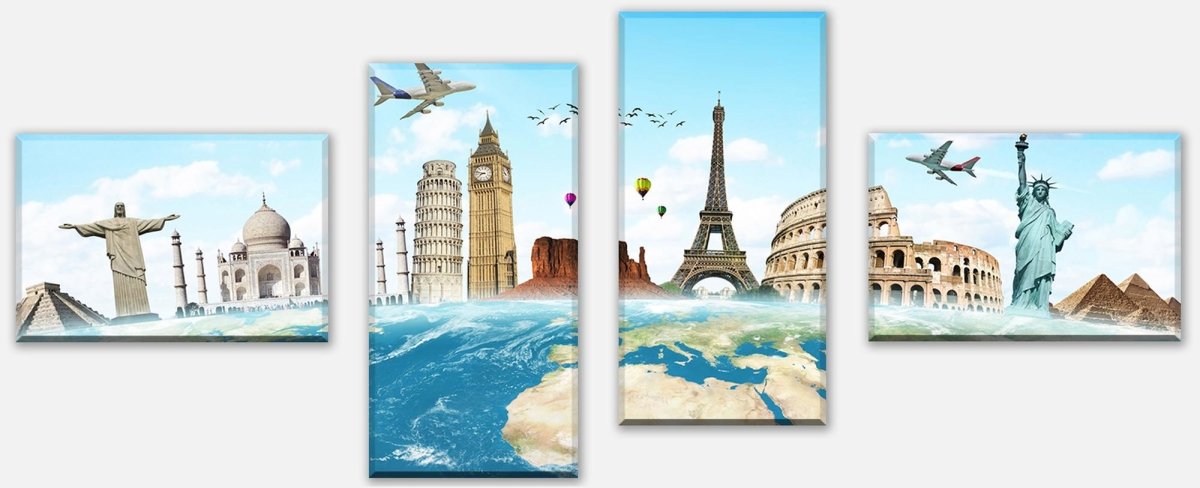 Tableau sur toile Diviseur World Tour Earth M0268