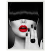 Poster woman, lipstick, red M0273