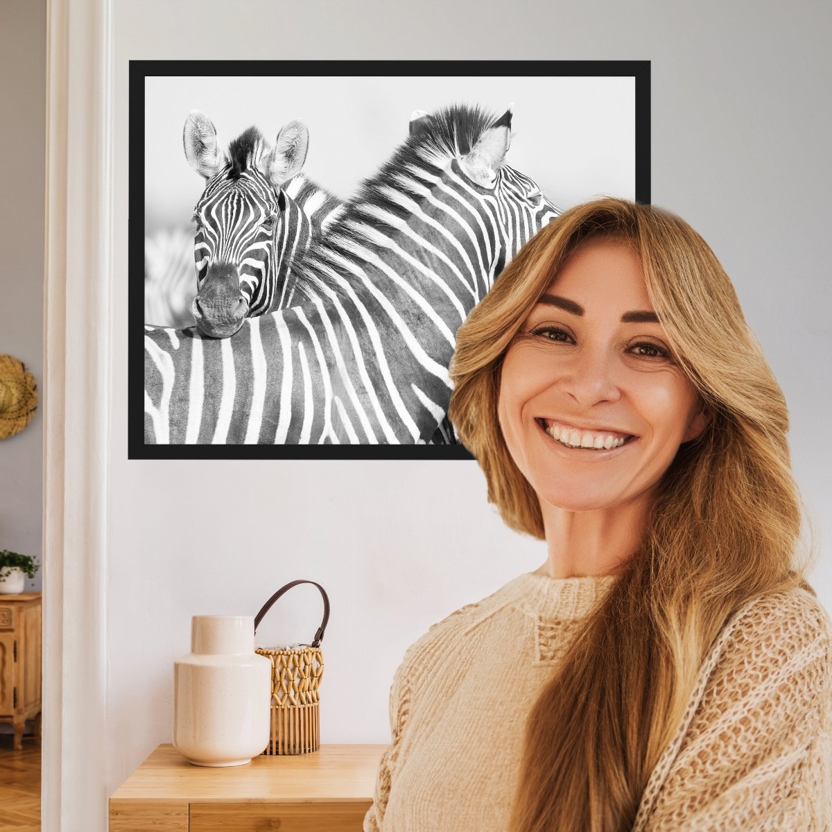 wandmotiv24 Poster, Poster - Zebra, Tier, schwarz - M0274 - Bild 2