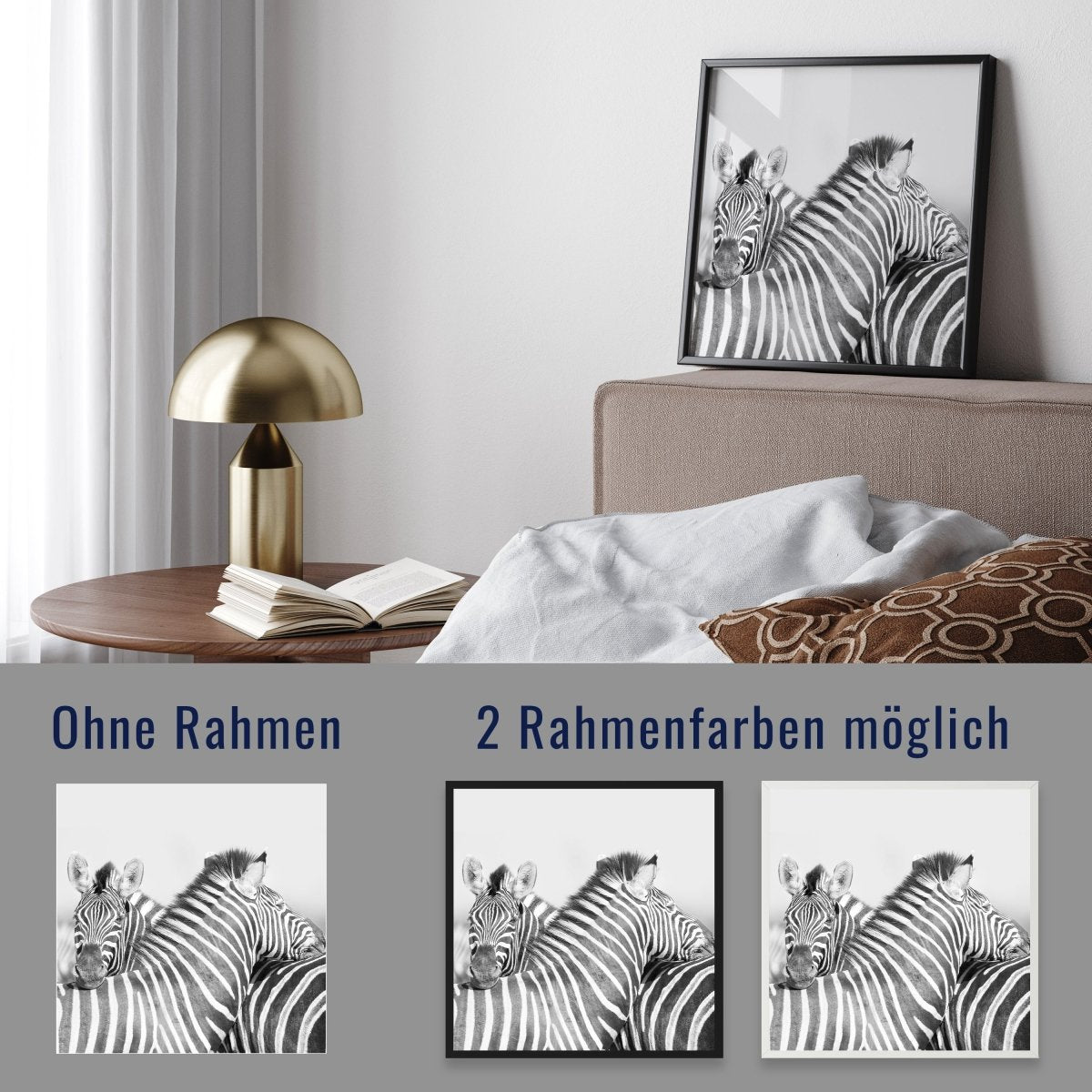 wandmotiv24 Poster, Poster - Zebra, Tier, schwarz - M0274 - Bild 4