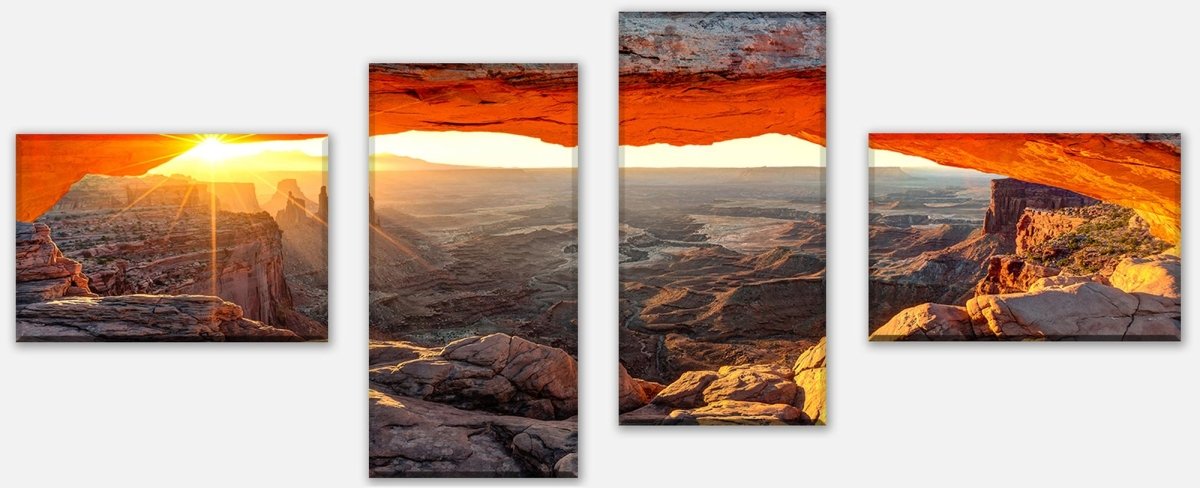 Leinwandbild Mehrteiler Mesa Arch USA M0275