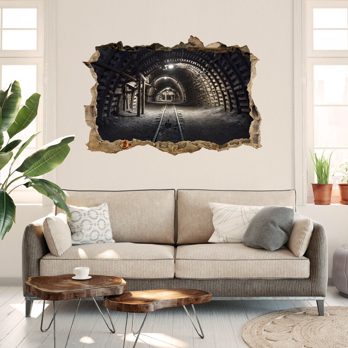 3D wall sticker Coal Mine - Wall Decal M0277