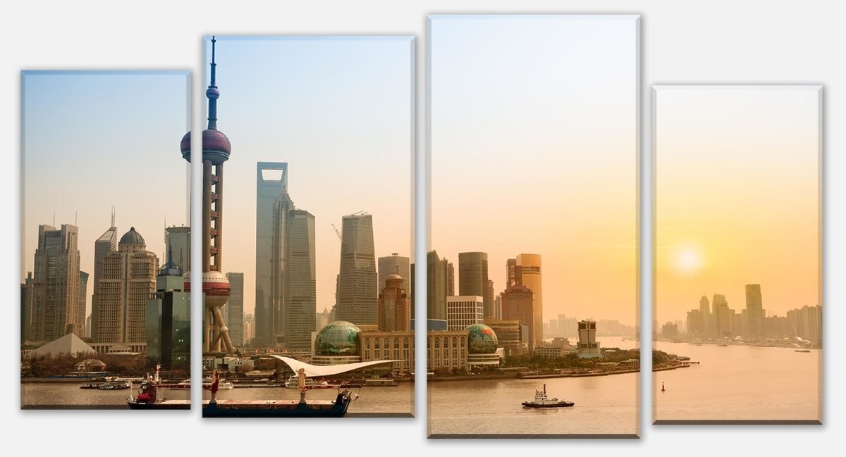 Canvas Print Divider Shanghai Bund China M0278