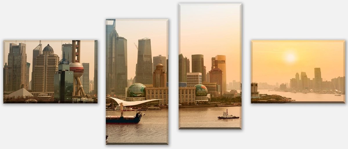 Canvas Print Divider Shanghai Bund China M0278