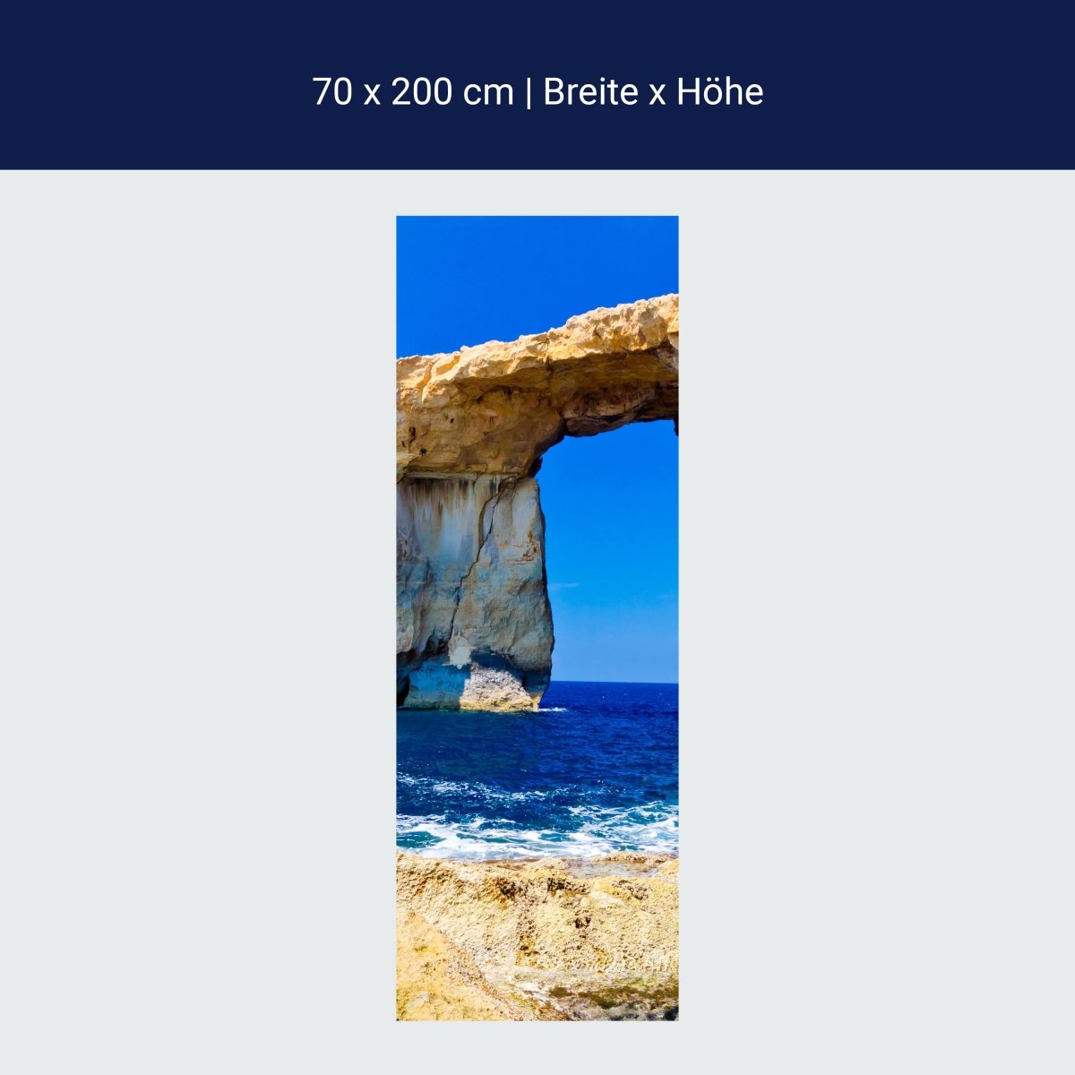 Duschwand Blaues Fenster Gozo M0288