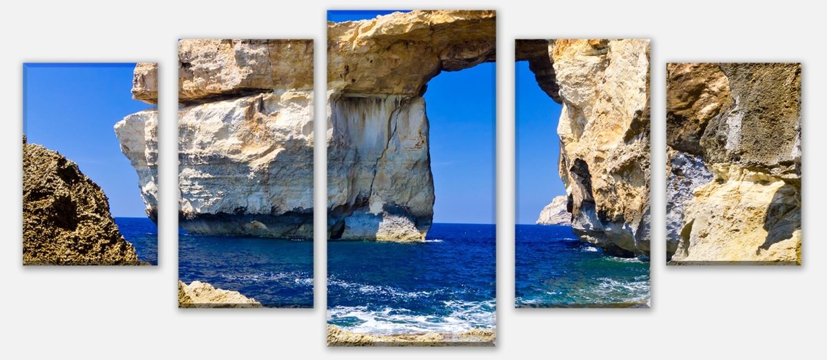 Leinwandbild Mehrteiler Blaues Fenster Gozo M0288 entdecken - Bild 1