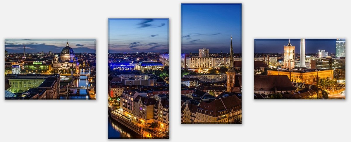 Tableau sur toile Divider Berlin la nuit M0290