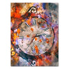 Toile Art Portrait Horloge Abstraite M0297