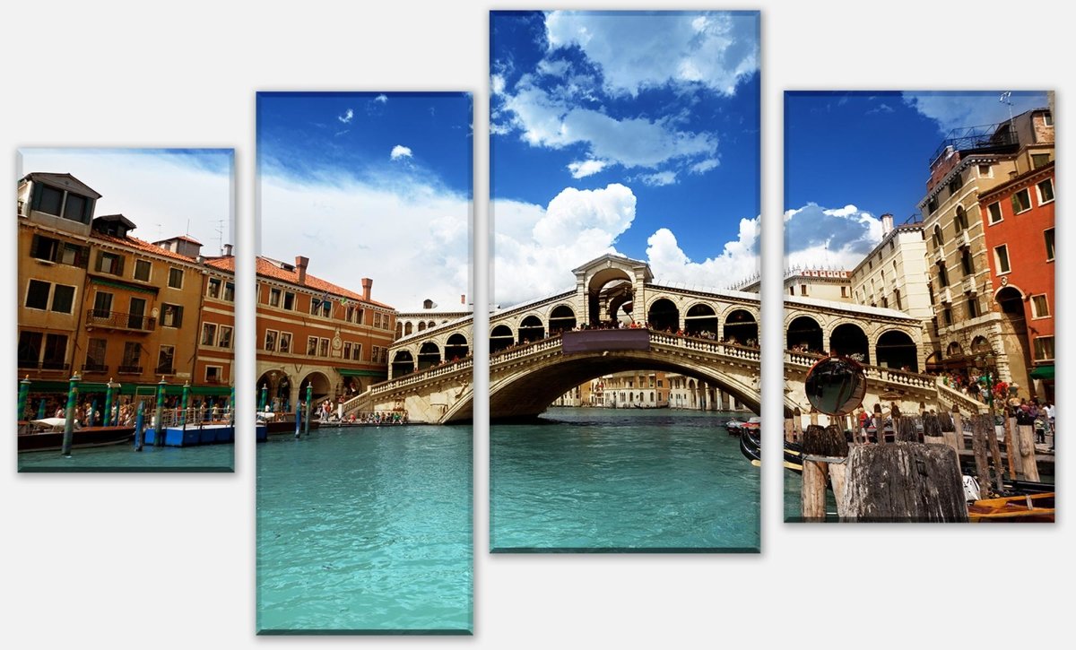 Leinwandbild Mehrteiler Rialtobrücke Venedig M0298