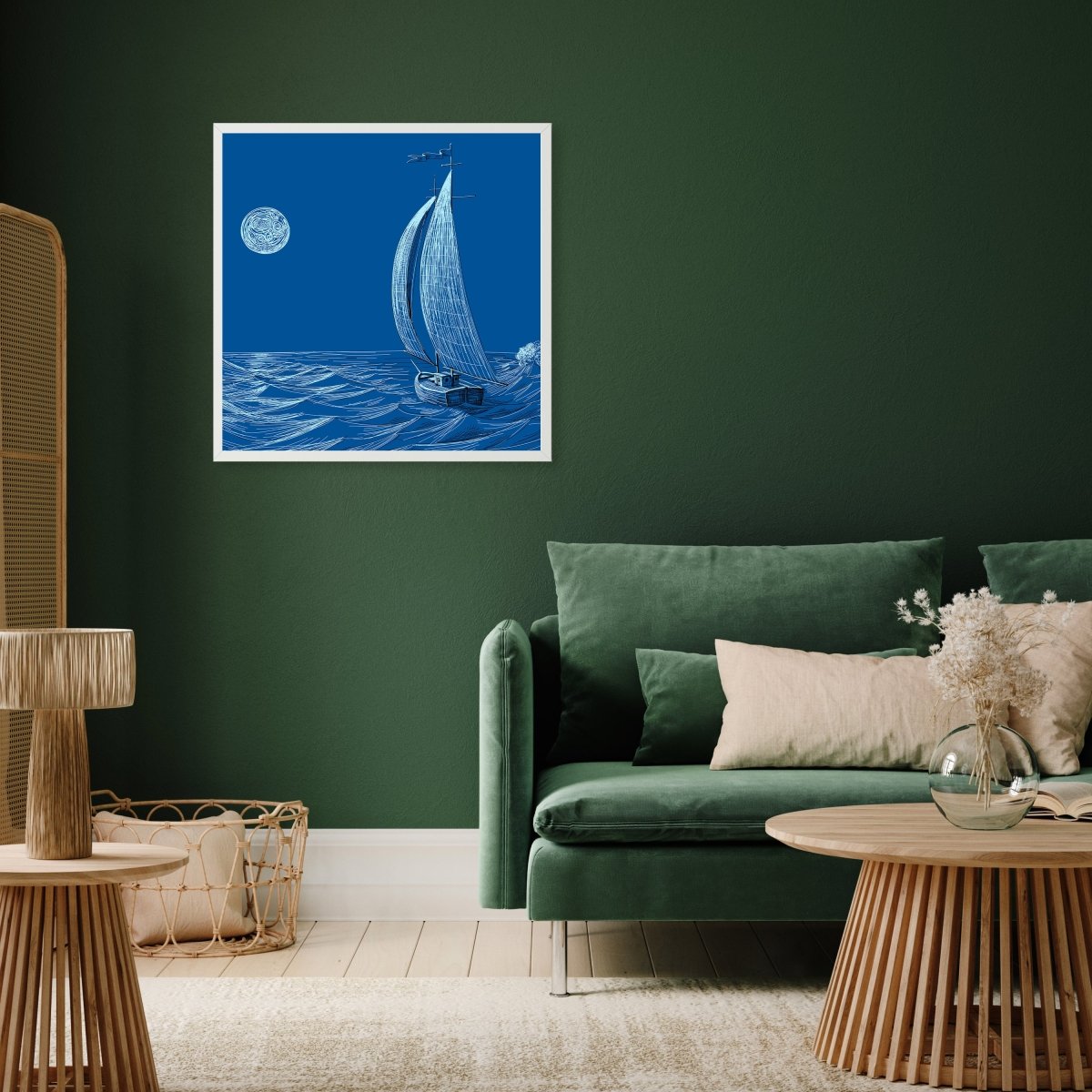 wandmotiv24 Poster, Poster - Meer, Boot, Mond - M0298 - Bild 5