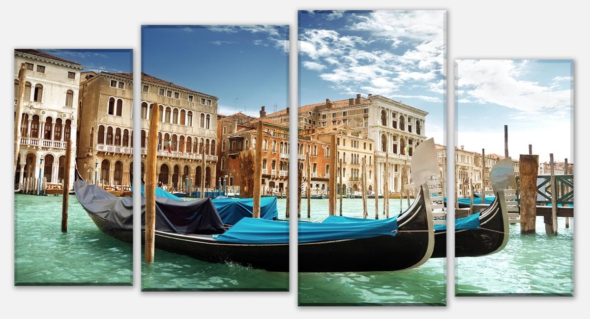 Tableau sur toile Diviseur Gondoles Venise M0299