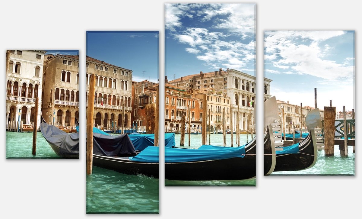 Tableau sur toile Diviseur Gondoles Venise M0299