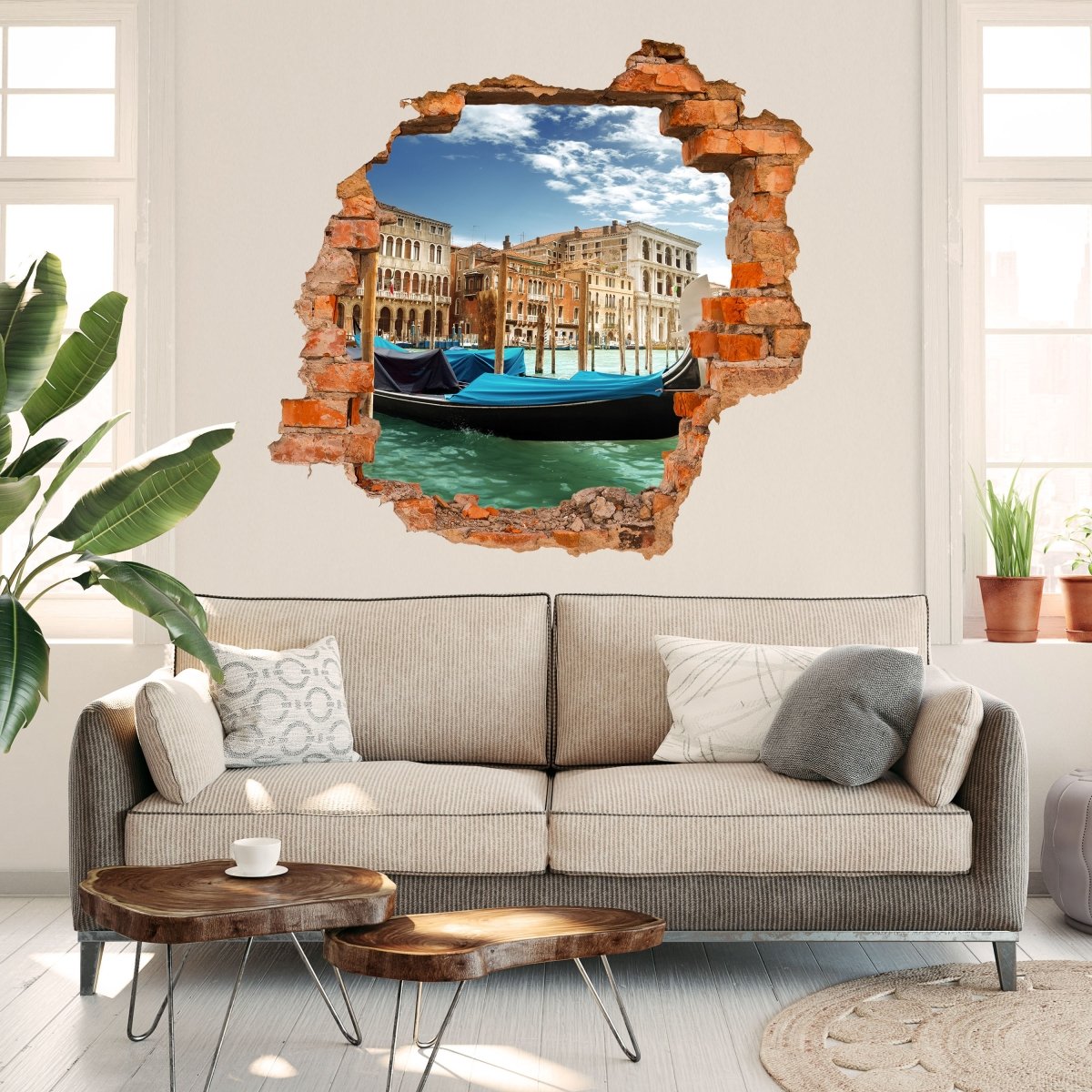 Sticker Mural 3D Gondoles de Venise - Sticker Mural M0299