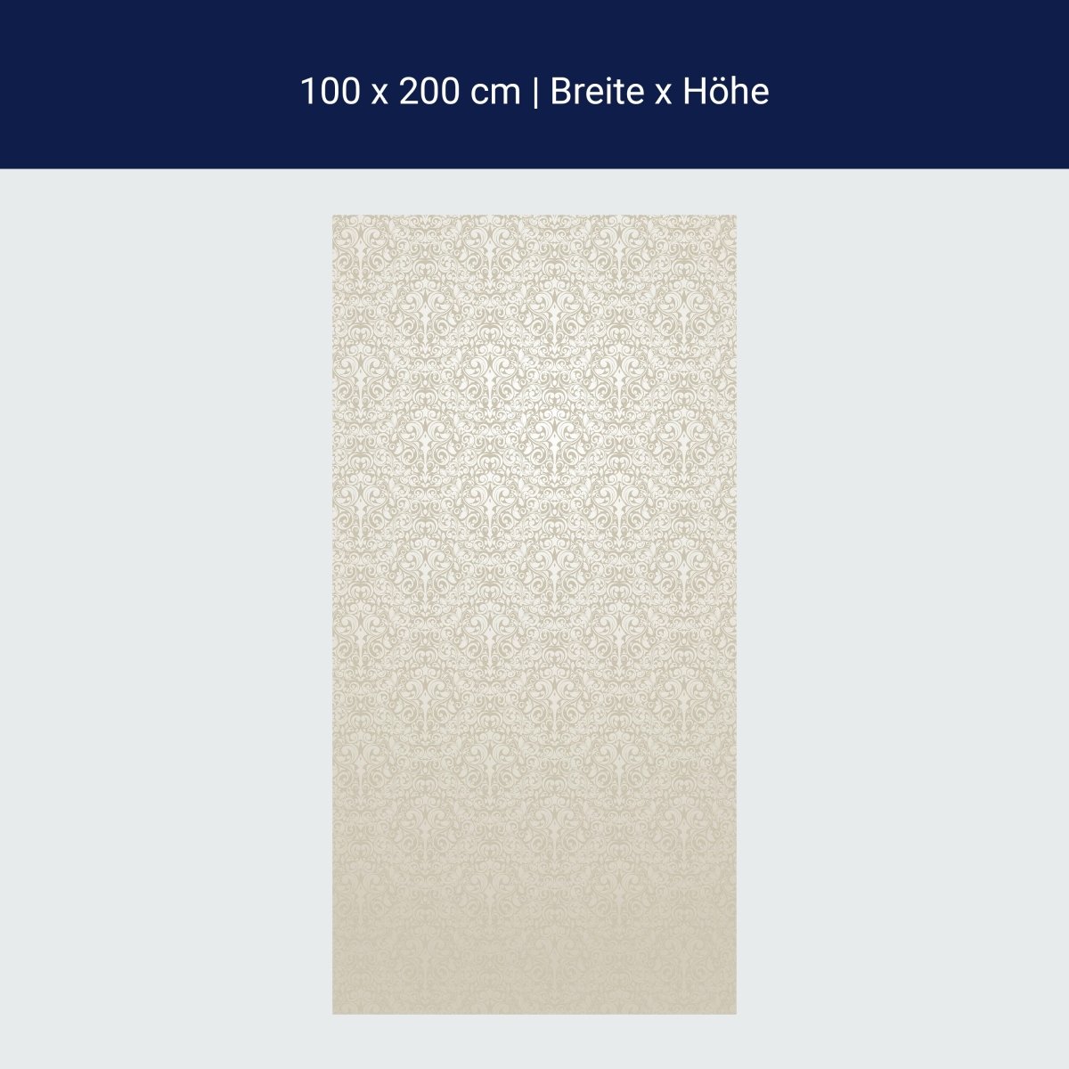 Shower screen baroque pattern beige M0306