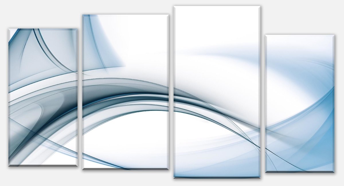Stretched Canvas Print Blue Glass Wave M0307