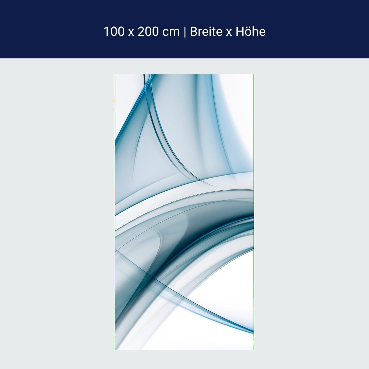 Door wallpaper blue glass wave M0307