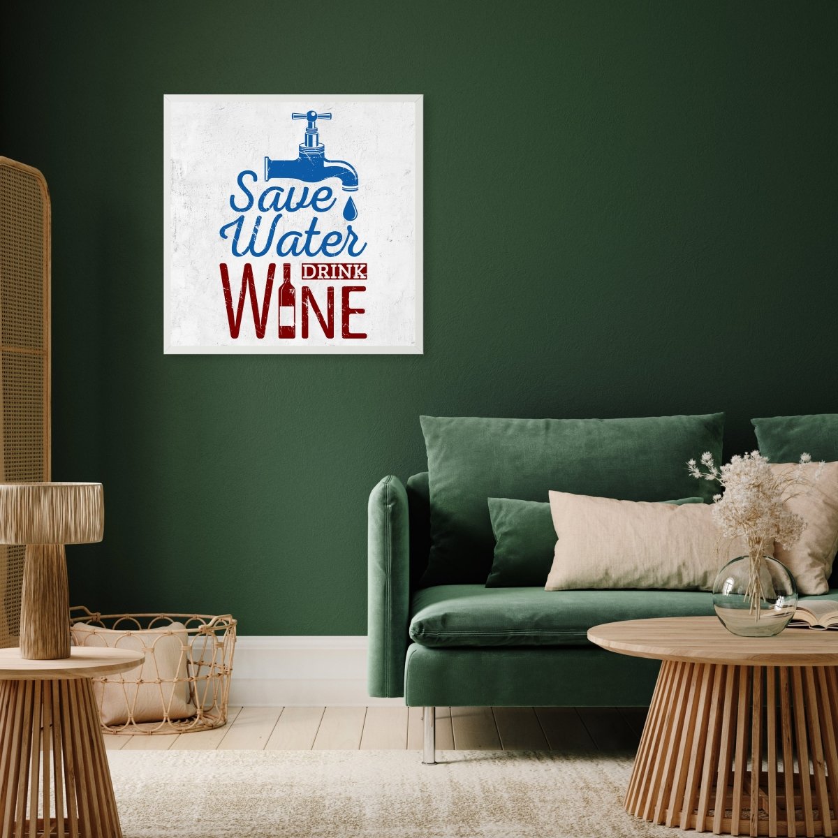 wandmotiv24 Poster, Poster - Spruch, Wein, Wasser - M0308 - Bild 5