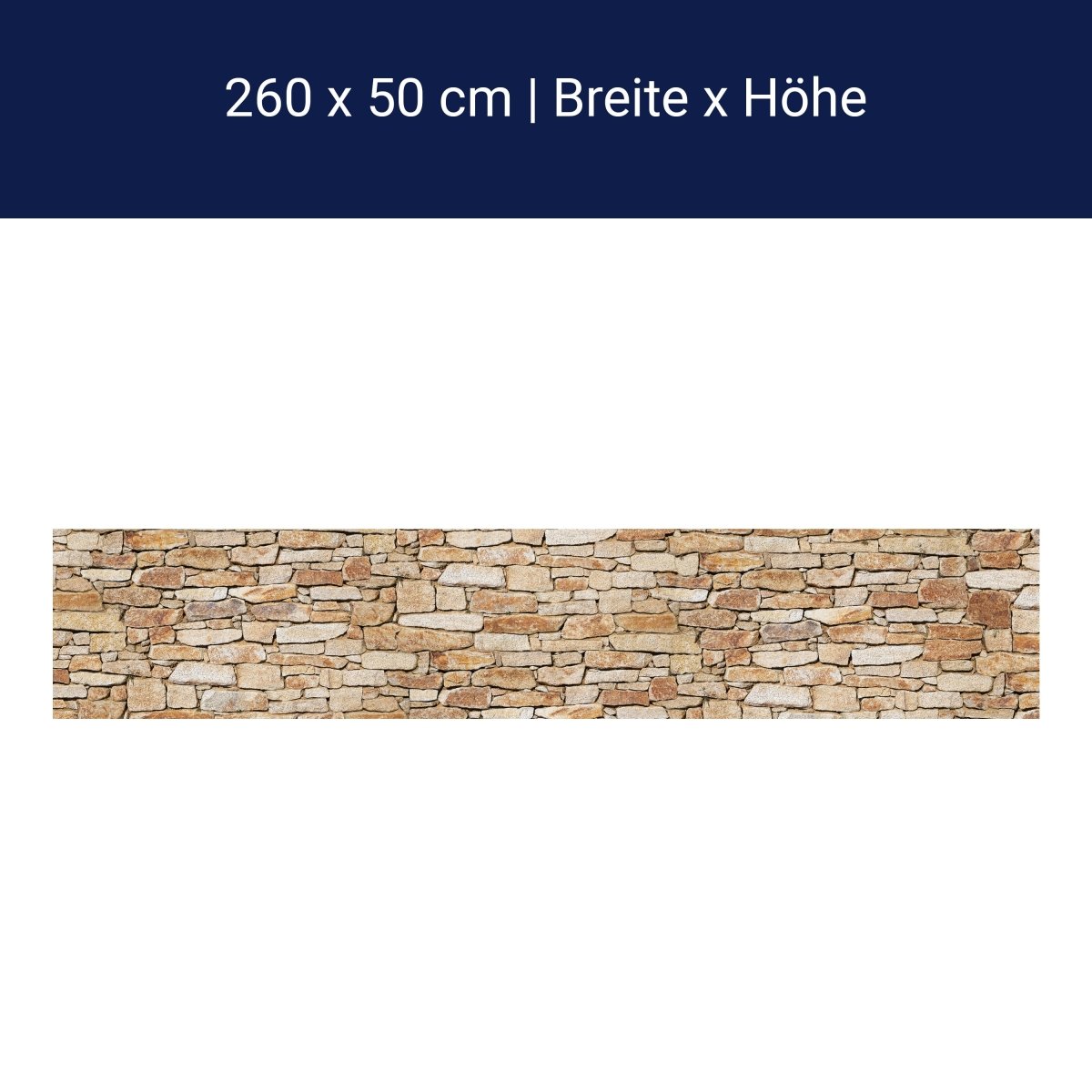 Küchenrückwand Natursteinmauer Hell M0310