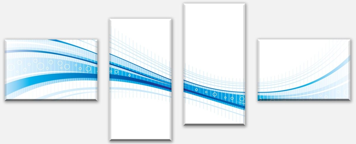 Stretched Canvas Print Blue Wave M0312