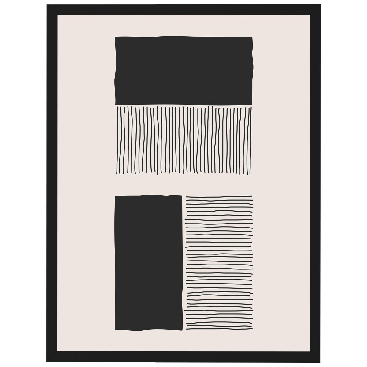wandmotiv24 Poster, Poster - minimalistisch, schwarz, abstrakt - M0313 - Bild 1