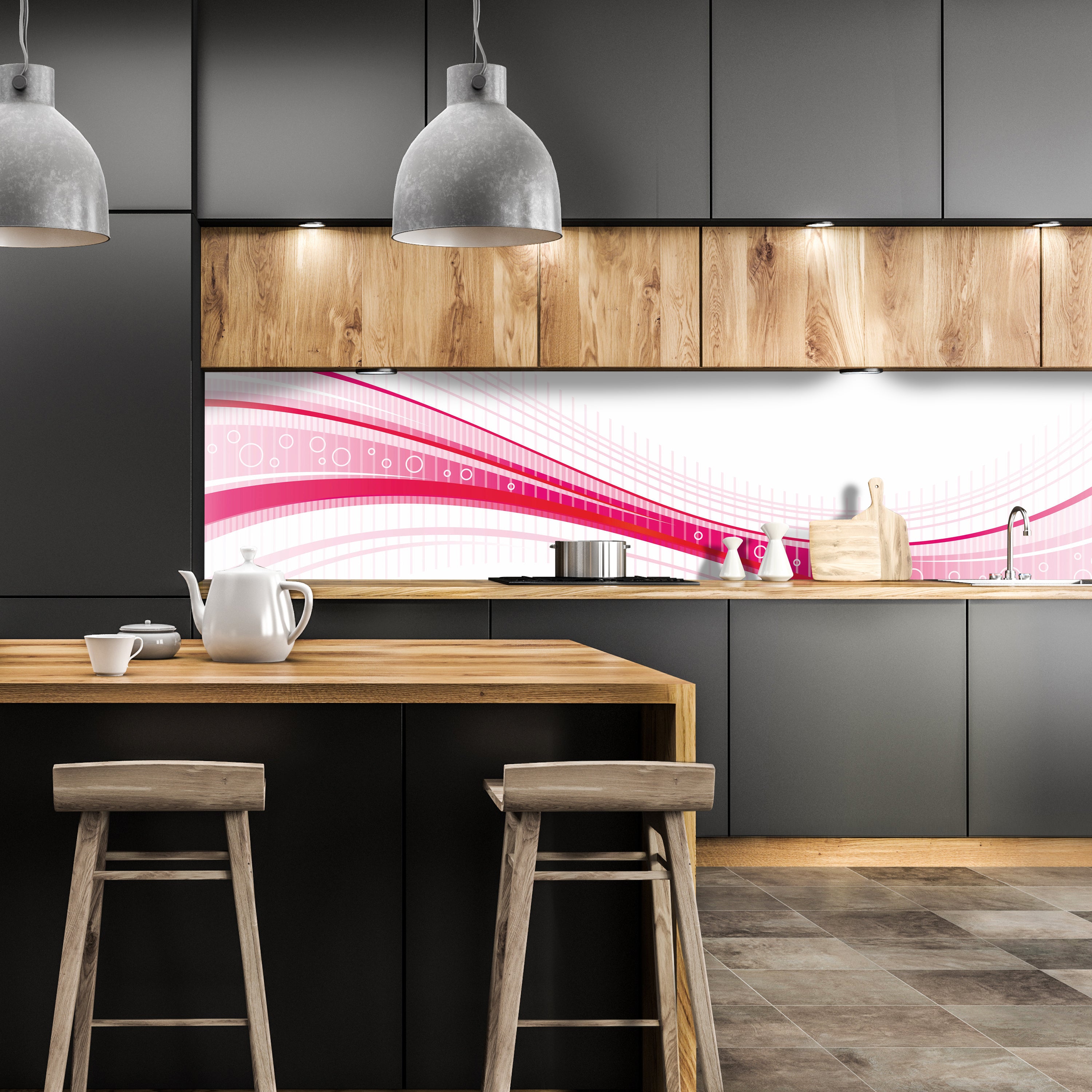 Küchenrückwand Pinke Welle M0314 entdecken - Bild 1
