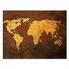 Canvas Print World Map Landscape Gold M0314