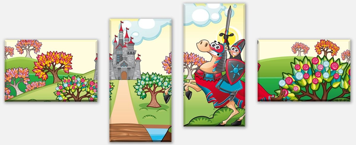 Stretched Canvas Print Fearless Knight M0317