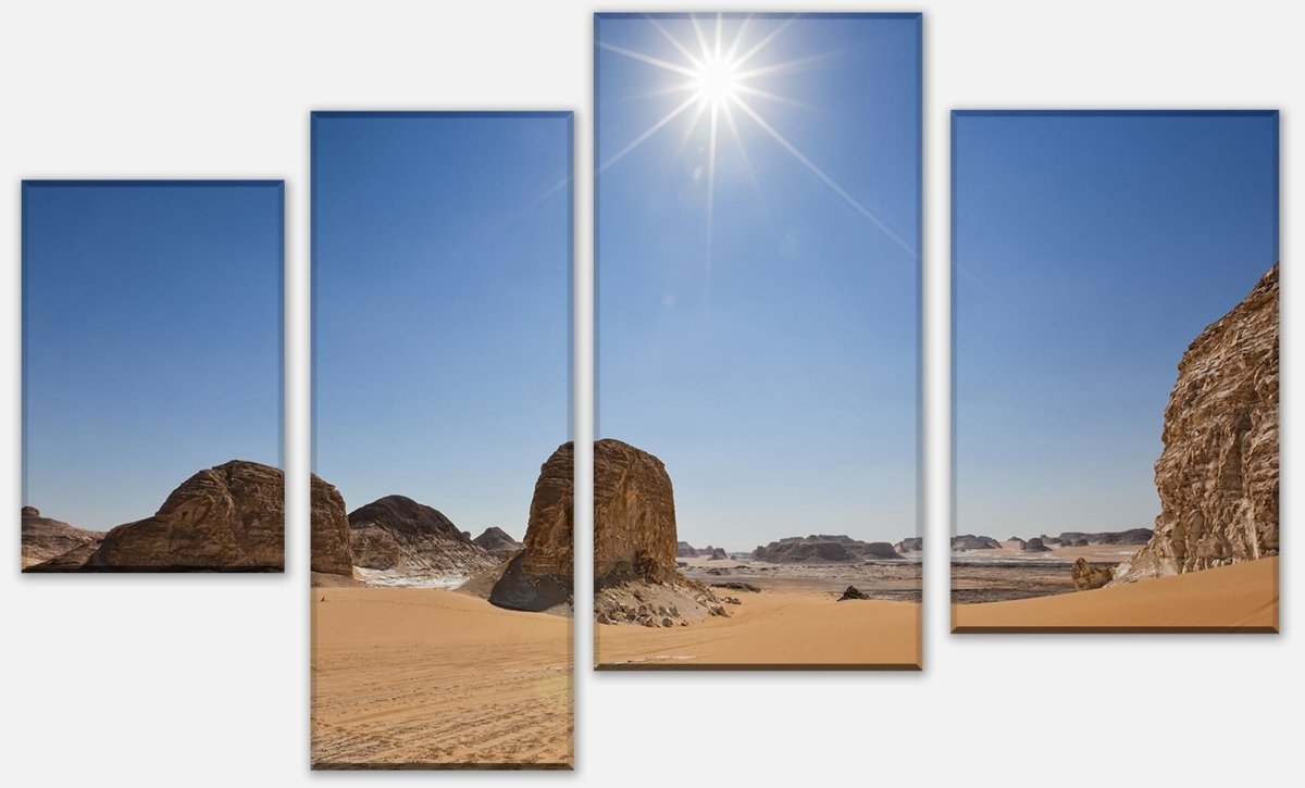 Leinwandbild Mehrteiler Wüste am Mittag M0339