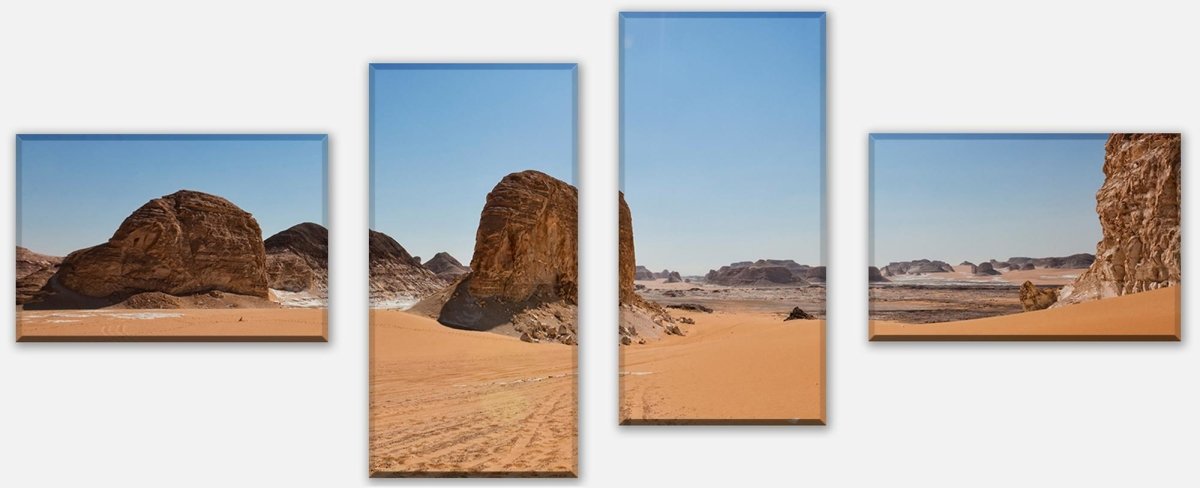 Leinwandbild Mehrteiler Wüste am Mittag M0339
