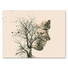 Leinwandbild Kunst, Querformat, double exposure Frau & Baum M0341