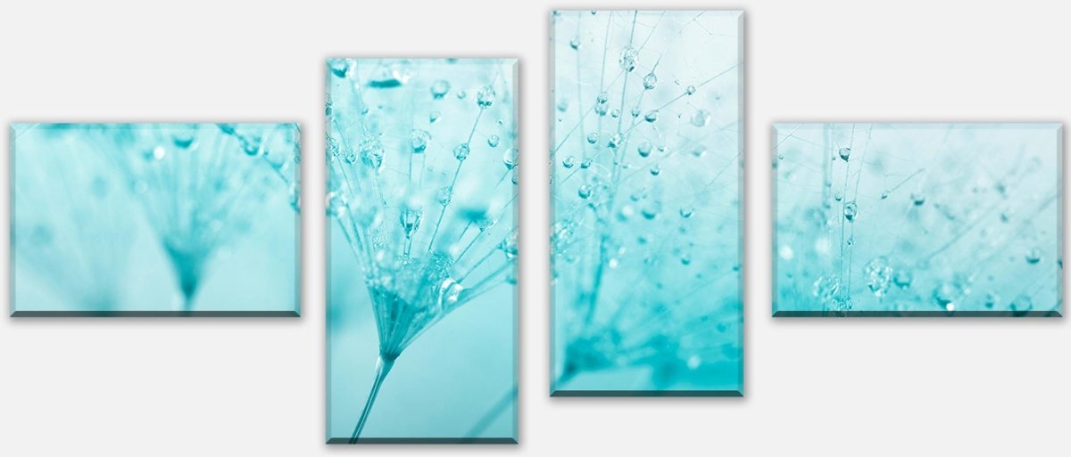 Canvas print Divider Dandelion Turquoise M0347