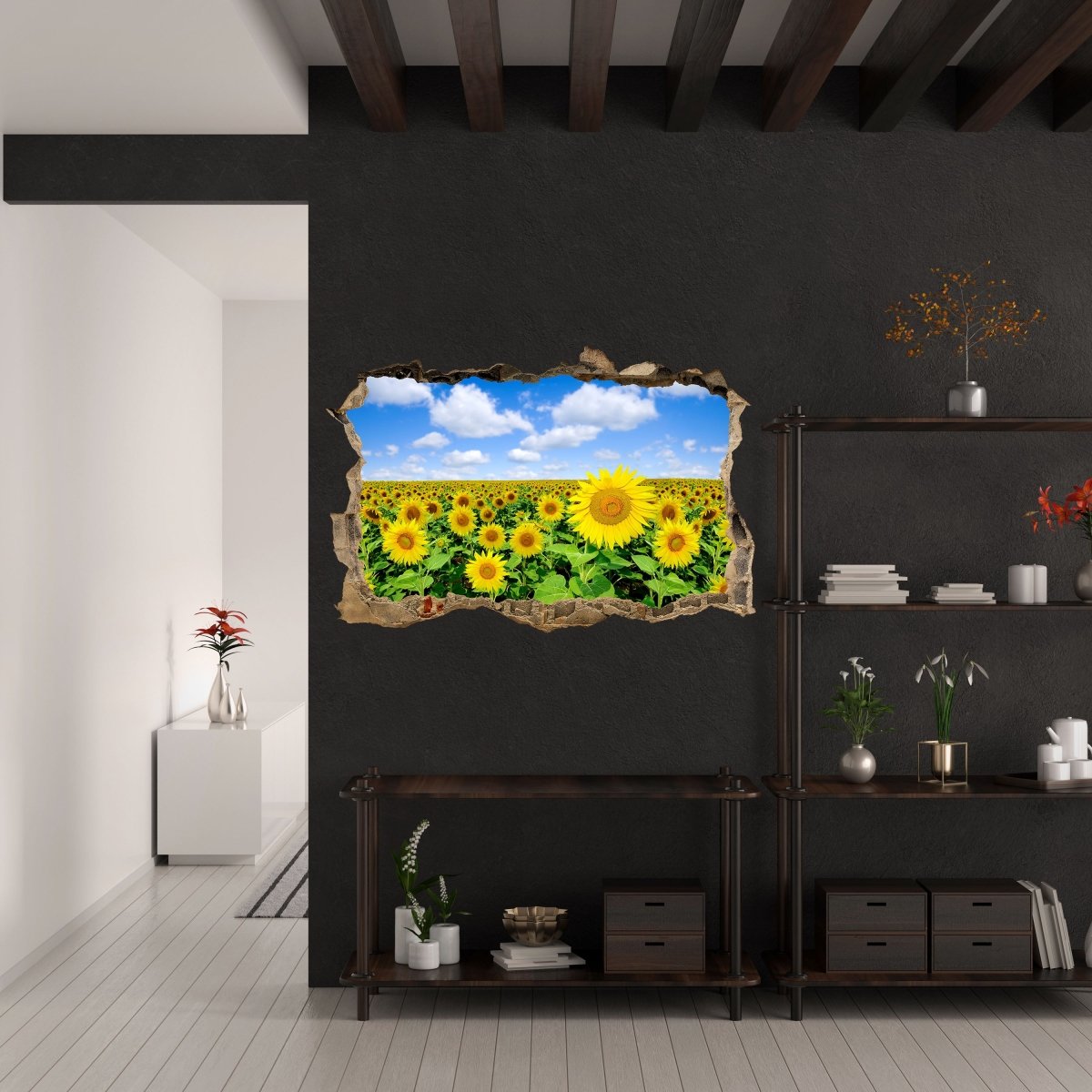 Sunflower field 3D wall sticker - Wall Decal M0348