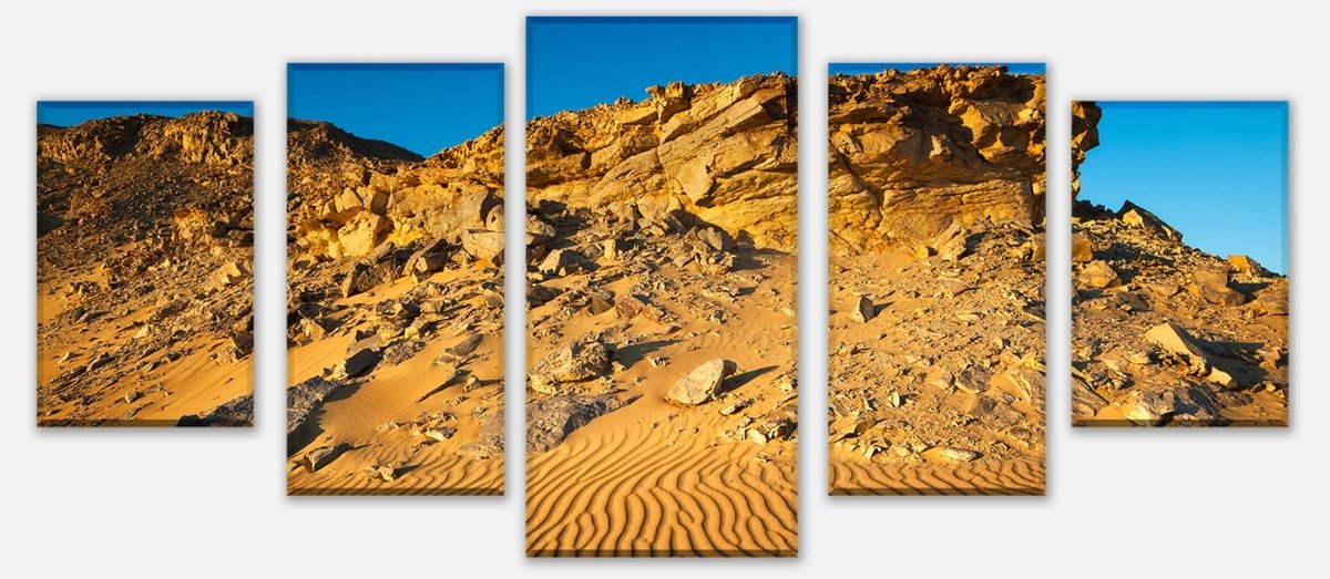 Leinwandbild Mehrteiler Goldene Wüste M0350 entdecken - Bild 1