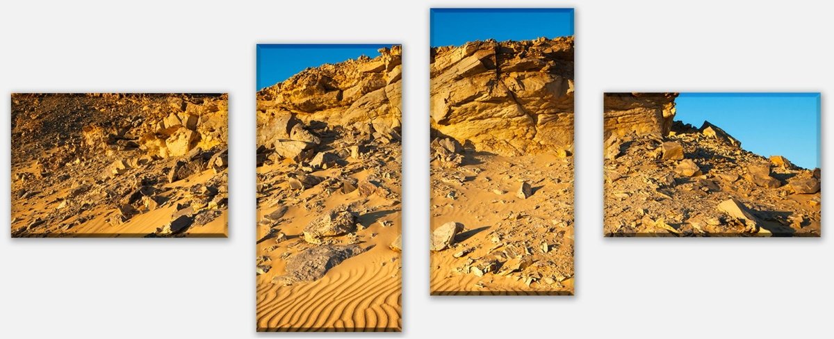Leinwandbild Mehrteiler Goldene Wüste M0350