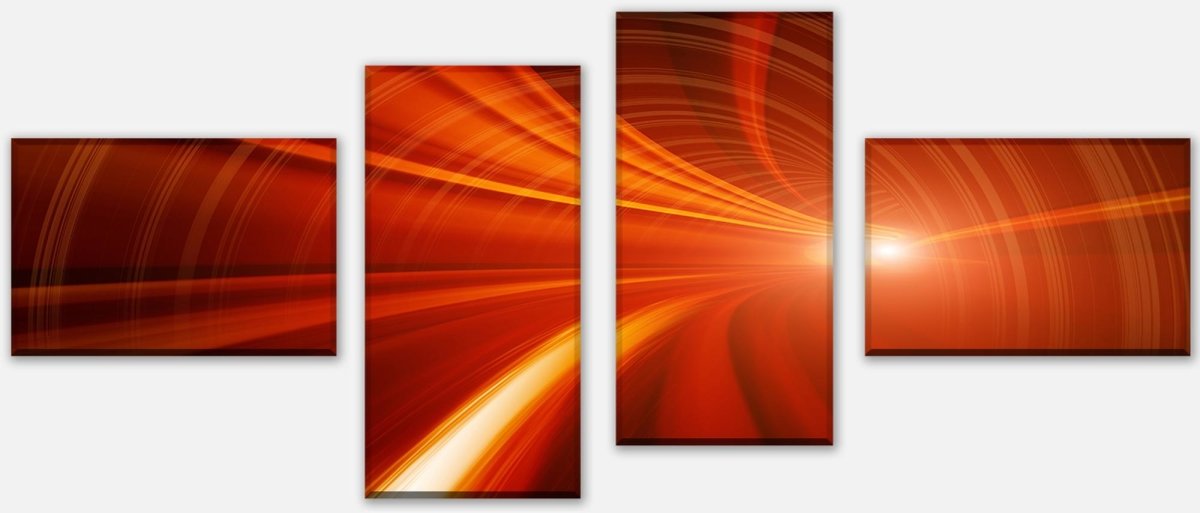 Tableau sur toile Tunnel orange M0355