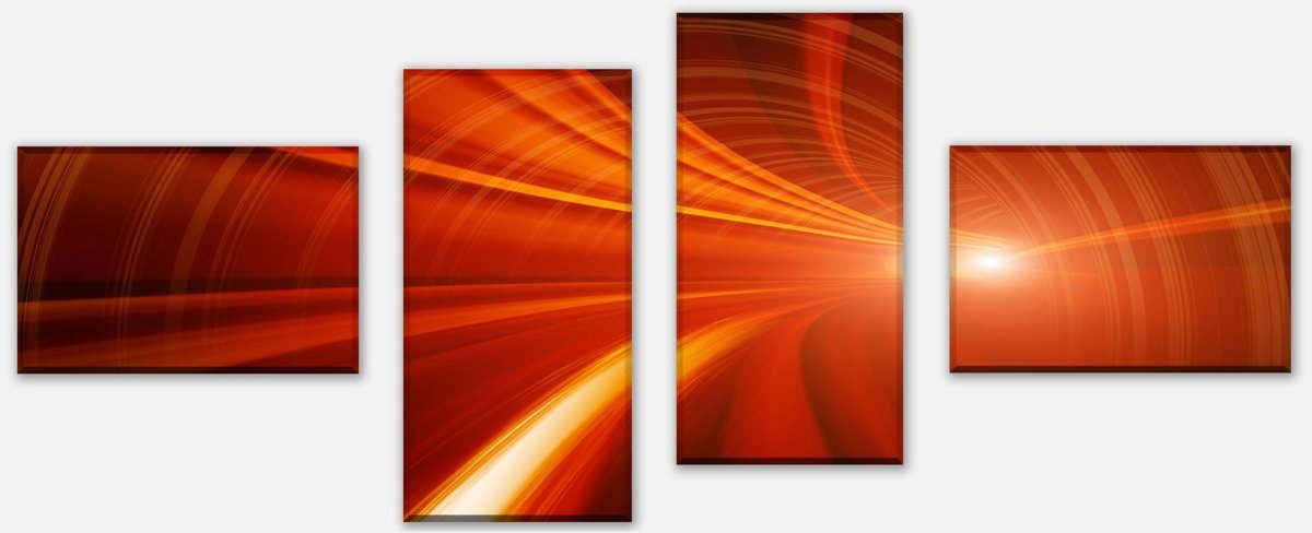 Tableau sur toile Tunnel orange M0355