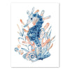 Canvas print Maritime portrait seahorse watercolor sea M0359