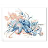 Tableau sur toile Paysage maritime calmar poulpe aquarelle mer M0361