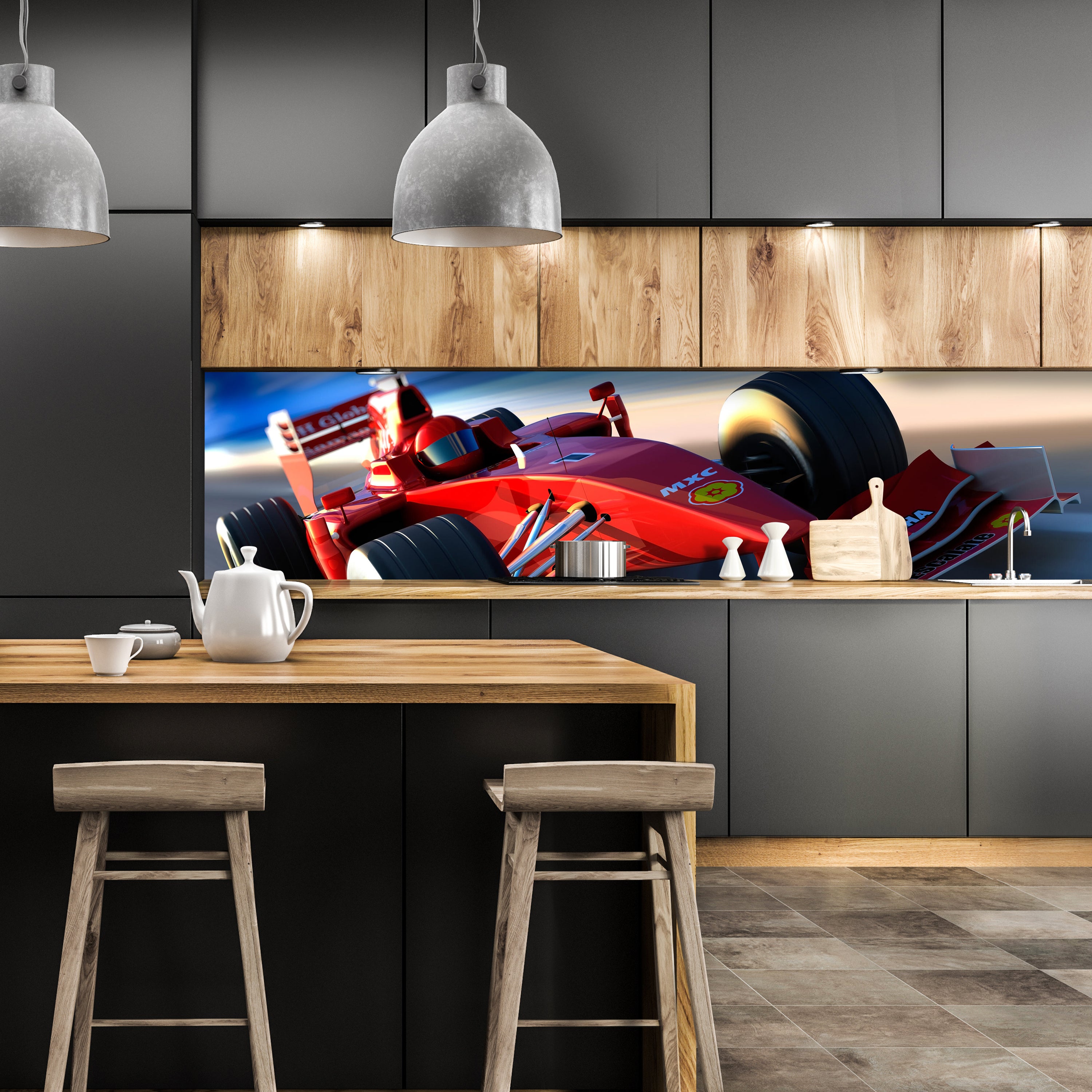 Küchenrückwand Ferrari in Action M0376 entdecken - Bild 1