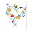 Tableau sur toile Fruits & légumes, format portrait, fruits & eau, kiwi M0377