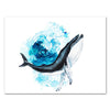 Canvas Print Maritime Landscape Humpback Whale Watercolor Painting M0396
