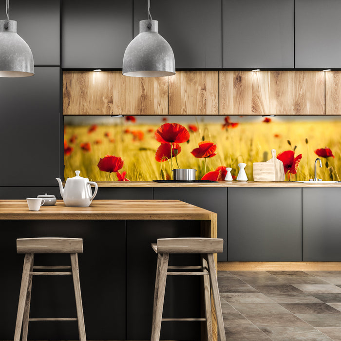 Küchenrückwand Kornfeld mit Mohnblumen M0398 entdecken - Bild 1