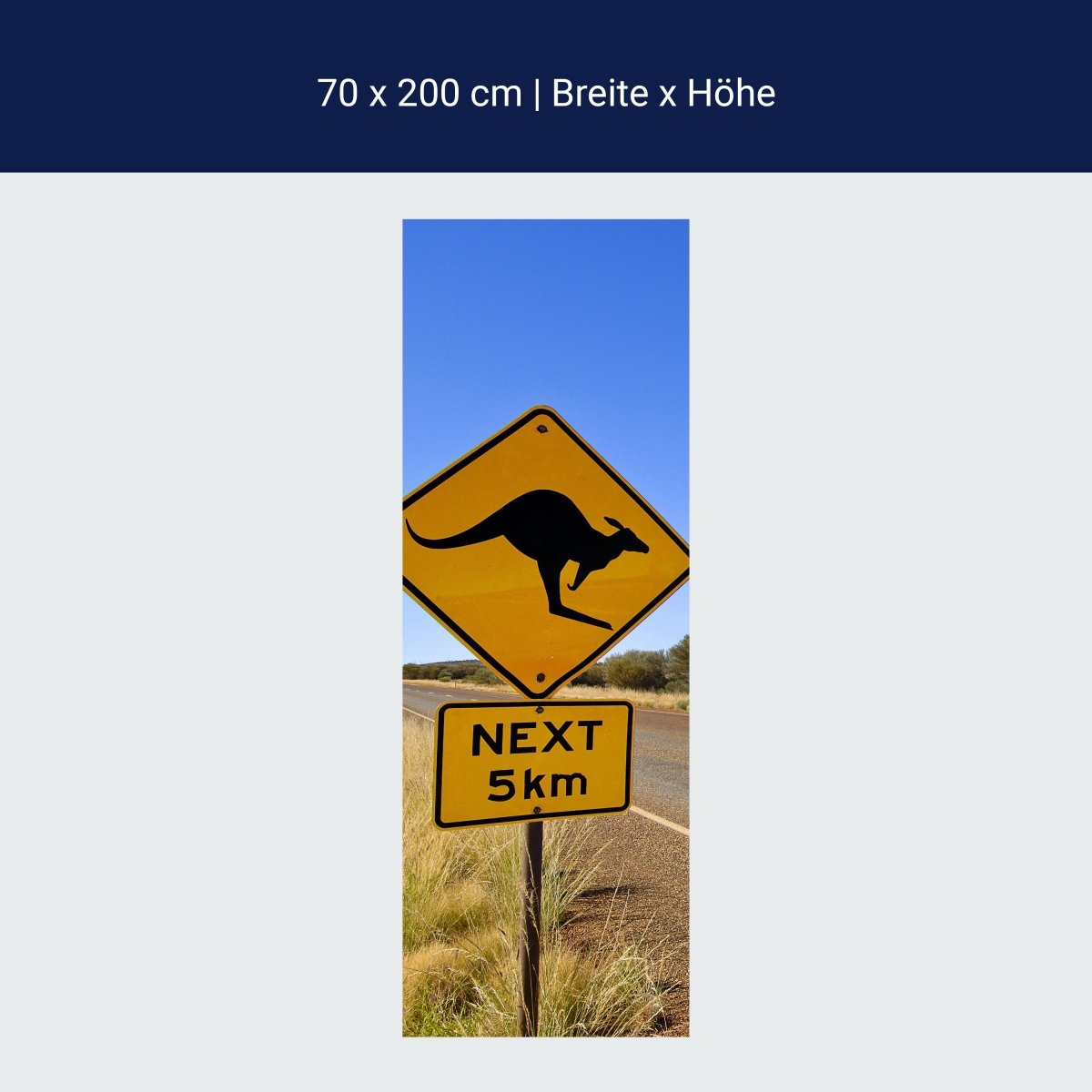 Door wallpaper kangaroo sign M0421