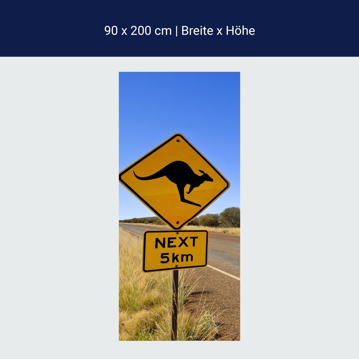 Door wallpaper kangaroo sign M0421
