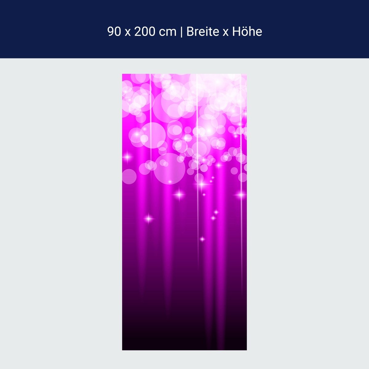 Duschwand Pinker Lichterregen M0424