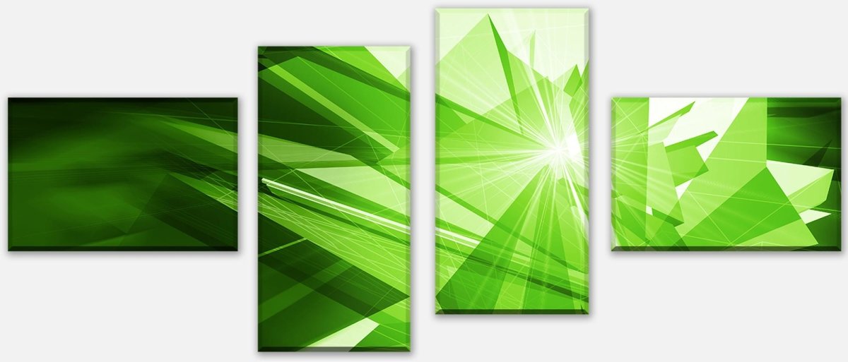 Leinwandbild Mehrteiler Grüne Dynamik M0425