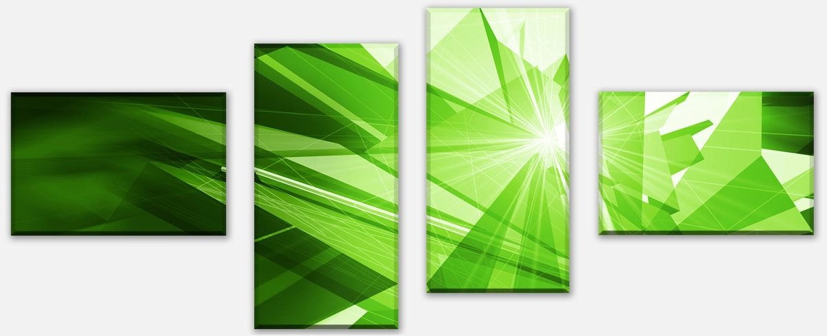 Leinwandbild Mehrteiler Grüne Dynamik M0425