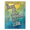 Leinwandbild Motivation, Hochformat, ich verliere nie, ich gewinne, Beton M0430