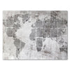 Canvas Print World map, landscape, newspaper, news, newspaper, concrete, grunge M0431