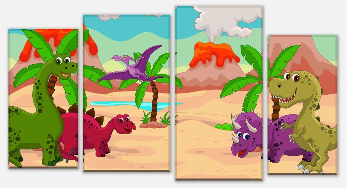 Stretched Canvas Print Dinosaur M0433
